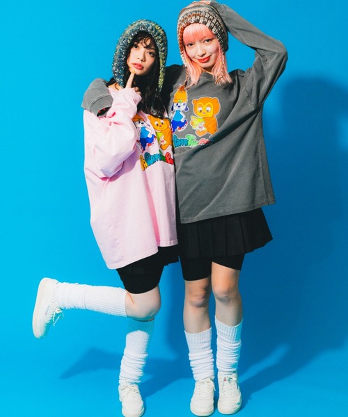 L.H.P（エルエイチピー）の「Parappa The Rapper/パラッパラッパー/ピグメント加工グラフィックプリントロンTEE（Tシャツ/カットソー・レディース・ブラック/ピンク/ライトグレー/グレー系その他3・MEDIUM/LARGE）」の18枚目の写真