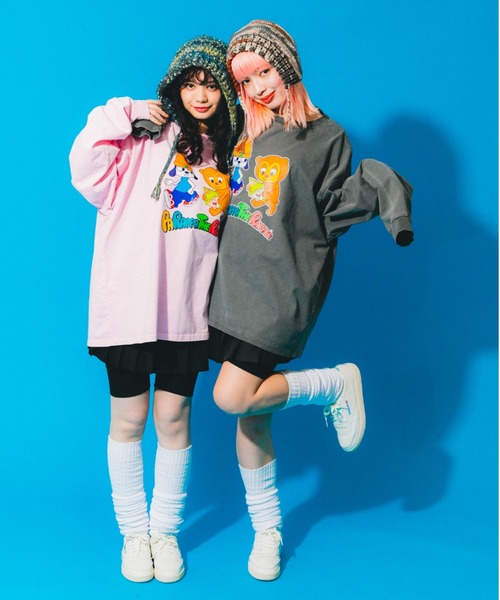 L.H.P（エルエイチピー）の「Parappa The Rapper/パラッパラッパー/ピグメント加工グラフィックプリントロンTEE（Tシャツ/カットソー・レディース・ブラック/ピンク/ライトグレー/グレー系その他3・MEDIUM/LARGE）」の19枚目の写真