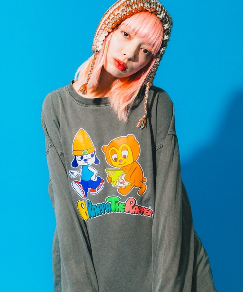 L.H.P（エルエイチピー）の「Parappa The Rapper/パラッパラッパー/ピグメント加工グラフィックプリントロンTEE（Tシャツ/カットソー・レディース・ブラック/ピンク/ライトグレー/グレー系その他3・MEDIUM/LARGE）」の20枚目の写真