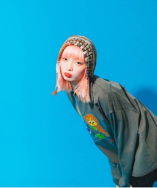 L.H.P（エルエイチピー）の「Parappa The Rapper/パラッパラッパー/ピグメント加工グラフィックプリントロンTEE（Tシャツ/カットソー・レディース・ブラック/ピンク/ライトグレー/グレー系その他3・MEDIUM/LARGE）」の22枚目の写真