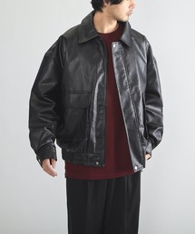 CERCA（チェルカ）の「RS/PUレザービッグシルエットブルゾン（ブルゾン）」