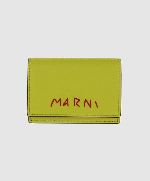 [MARNI] レディース ラウンド ファスナー ウォレット YELLOW マルニ MARNI 二つ折り財布 PFMOQ09U11 LV520 レディース 財布