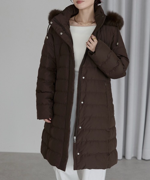 セール】3WAYフォックスファーダウンコート(ダウン・フェザー