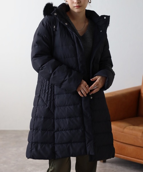 セール】3WAYフォックスファーダウンコート(ダウン・フェザー