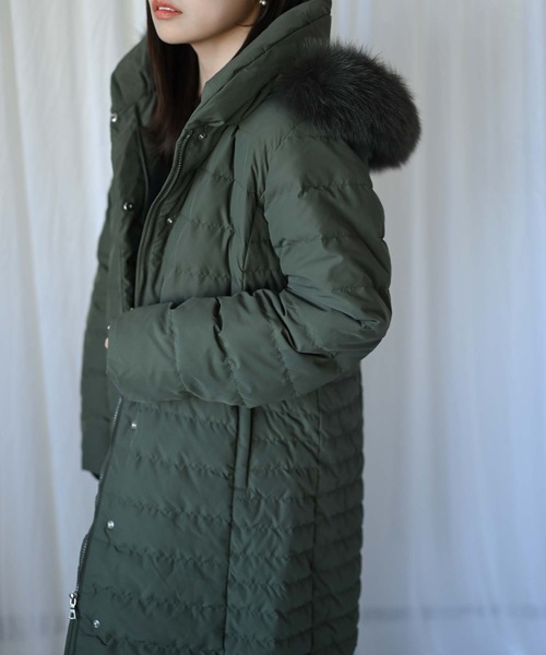 セール】3WAYフォックスファーダウンコート(ダウン・フェザー