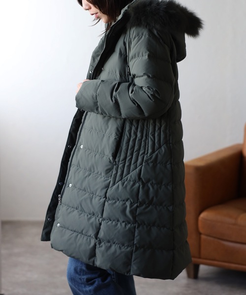 セール】3WAYフォックスファーダウンコート(ダウン・フェザー