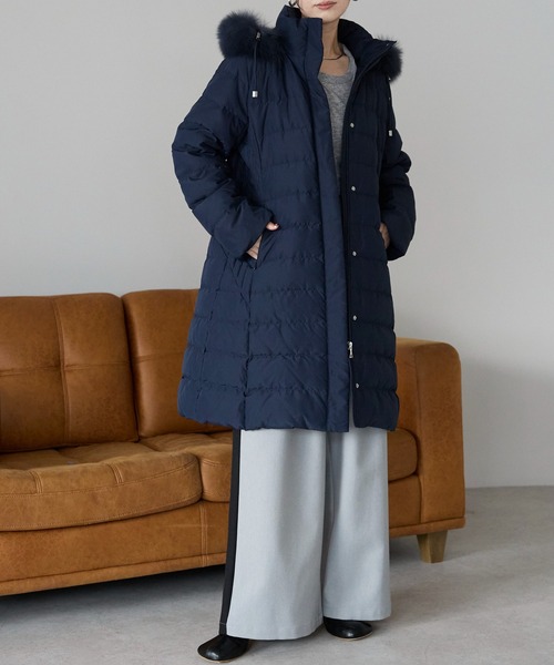 セール】フォックスファーダウンコート(ダウン・フェザー