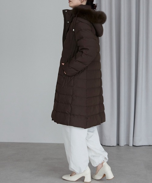 セール】フォックスファーダウンコート(ダウン・フェザー
