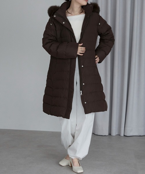 SCAPA スキャパ　フォックスファー　ダウンコート　インナー付き　42　L RUIRUE BOUTIQUE ダウンコート ダウンジャケット フォックス