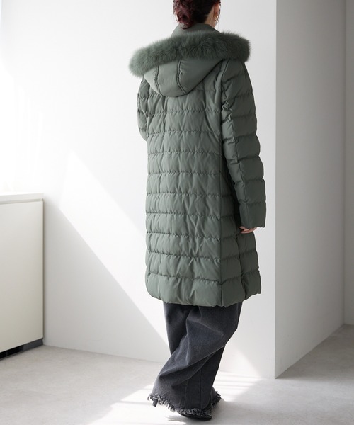 セール】フォックスファーダウンコート(ダウン・フェザー
