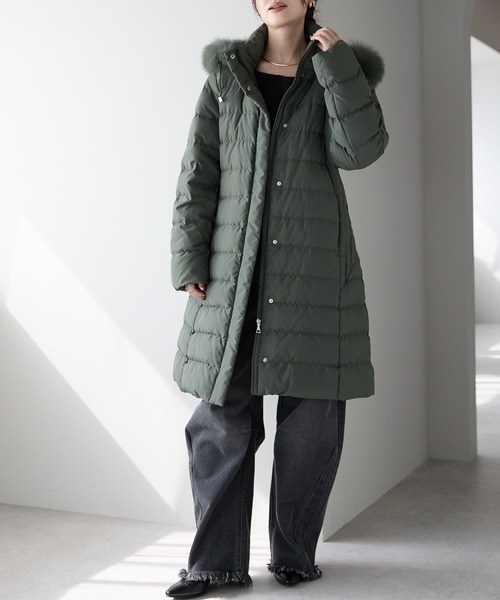 【大きいサイズ】23区 3way ダウンコート 6L ダークグレー ファー 23区 ダウンコート 3way フード ファー 大きいサイズ 黒