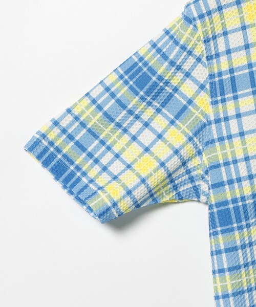 BEAMS GOLF PURPLE LABEL / プラスリッチ チェックプリント モックネックシャツ