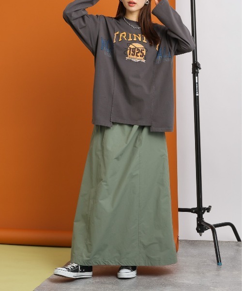 SIGNAL SPORTS（シグナルスポーツ）の「SIGNAL SPORTS/リメイク風切替BIGプリントロンＴ（Tシャツ/カットソー・レディース・レッド/ホワイト/ブラック・FREE）」の13枚目の写真