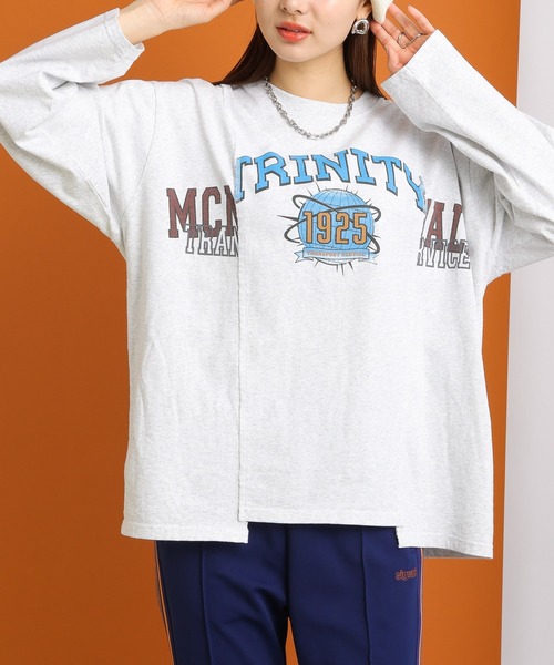 SIGNAL SPORTS（シグナルスポーツ）の「SIGNAL SPORTS/リメイク風切替BIGプリントロンＴ（Tシャツ/カットソー・レディース・レッド/ホワイト/ブラック・FREE）」の17枚目の写真