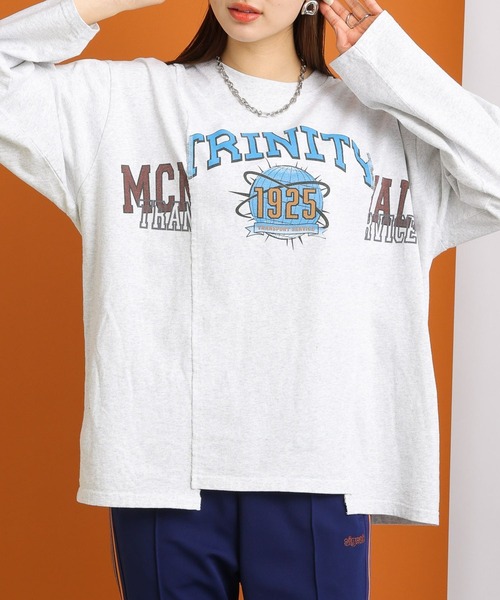 SIGNAL SPORTS（シグナルスポーツ）の「SIGNAL SPORTS/リメイク風切替BIGプリントロンＴ（Tシャツ/カットソー・レディース・レッド/ホワイト/ブラック・FREE）」の20枚目の写真