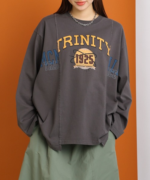 SIGNAL SPORTS（シグナルスポーツ）の「SIGNAL SPORTS/リメイク風切替BIGプリントロンＴ（Tシャツ/カットソー・レディース・レッド/ホワイト/ブラック・FREE）」の21枚目の写真