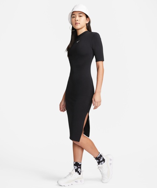 NIKE(ナイキ)の「【限定販売】ナイキ スポーツウェア エッセンシャル ウィメンズ ミディ ドレス / Nike Sportswear Essential Women's Midi Dress <XS-2XL 展開>(ワンピース・レディース・ブラック/ブラウン系その他・S/M/L/2XL/XL/XS)」の6枚目の写真