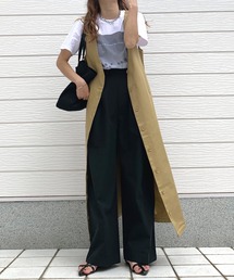 Q | バックリボンチノジャンパースカート(ジャンパースカート)