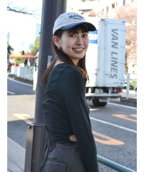 Ungrid(アングリッド)の「サイドオープンロングスリーブTee(Tシャツ/カットソー・レディース・オレンジ/オフホワイト/ブラック・FREE)」の14枚目の写真