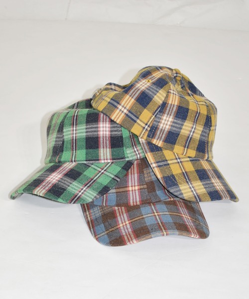 DOUBLE STEAL（ダブルスティール）の「チェック パネルCap（キャップ・メンズ・グリーン系その他/ブルー/イエロー系その他・FREE）」の6枚目の写真