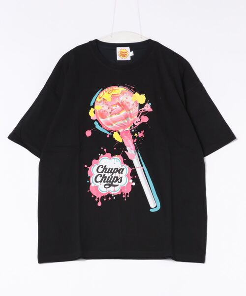 JUGLANS(ユグランス)の「【RINGS】Chupa Chups/ビッグプリントTEE/ロゴTシャツ/チュッパチャプス(Tシャツ/カットソー・メンズ・ホワイト/グリーン/ブラック・L/M)」の2枚目の写真