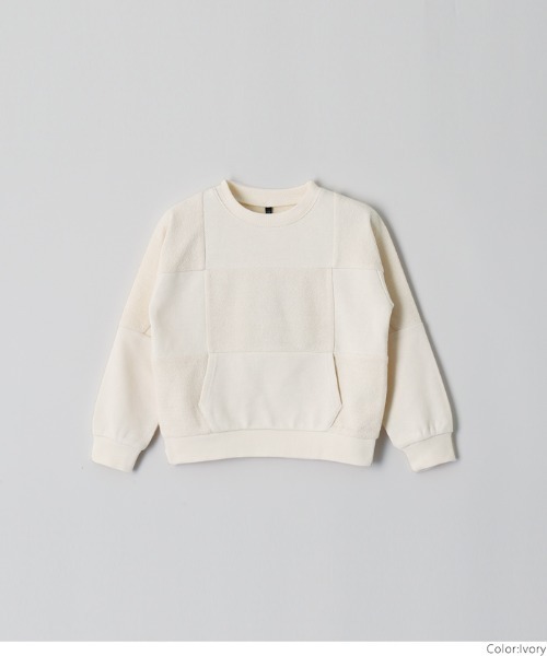 coca(coca)(コカ)の「【WEB限定セール】キッズ ブロックチェックスウェット(スウェット・キッズ・アイボリー/カーキ・110/140/130/120)」の13枚目の写真