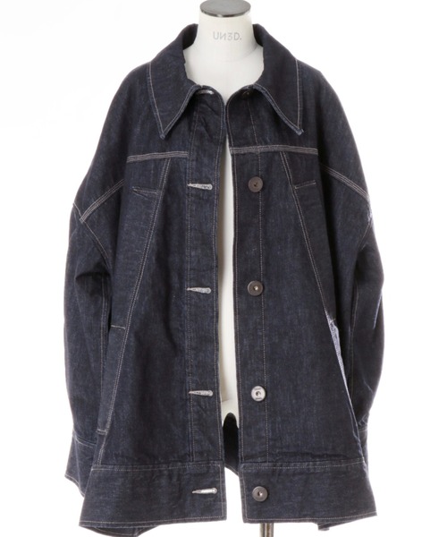 UN3D.（アンスリード）の「UN3D./アンスリード/BIG DETAIL DENIM CT/ビッグディテールデニムコート（デニムジャケット・レディース・インディゴブルー・36）」の13枚目の写真