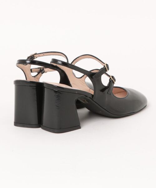 inter-chaussures（インターショシュール）の「【INTER-CHAUSSURES】ラウンドトウダブルストラップバックバンド(I41303)（パンプス・レディース・ブラック/ベージュ・35/36/37/38）」の3枚目の写真