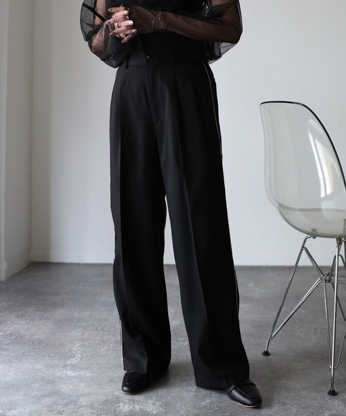 Riberry（リベリー）の「サイドラインスラックスパンツ（スラックス・レディース・チャコールグレー/ブラック/ネイビー・FREE）」の7枚目の写真