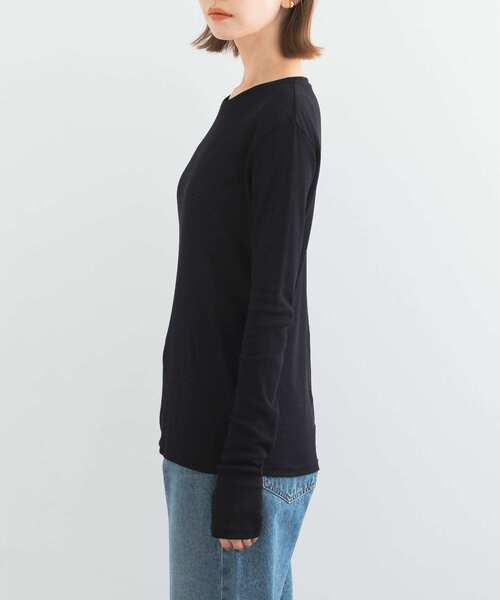 URBAN RESEARCH ROSSO WOMEN(アーバンリサーチ ロッソ)の「シアーテレコカットソー(Tシャツ/カットソー・レディース・ネイビー/オフホワイト/オレンジ・FREE)」の19枚目の写真