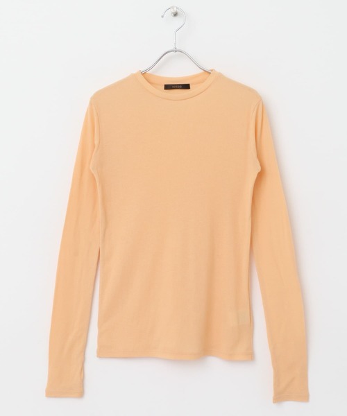 URBAN RESEARCH ROSSO WOMEN(アーバンリサーチ ロッソ)の「シアーテレコカットソー(Tシャツ/カットソー・レディース・ネイビー/オフホワイト/オレンジ・FREE)」の7枚目の写真