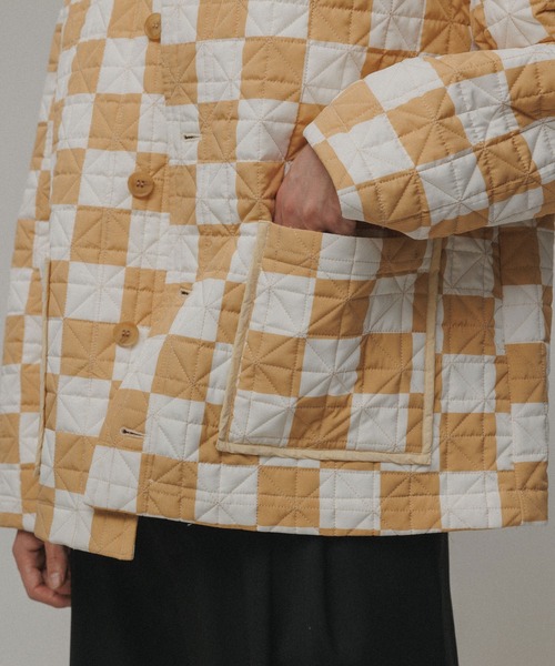 M TO R（ムウトアール）の「［JACKET］BLOCK CHECK QUILTING JACKET（その他アウター・レディース・ブラック/ベージュ・38/40/42）」の9枚目の写真