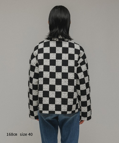 M TO R（ムウトアール）の「［JACKET］BLOCK CHECK QUILTING JACKET（その他アウター・レディース・ブラック/ベージュ・38/40/42）」の12枚目の写真
