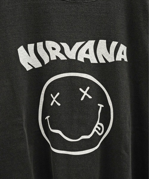 GOOD ROCK SPEED(グッドロックスピード)の「GOOD ROCK SPEED×MANASTASH(グッドロックスピード×マナスタッシュ) 別注 NIRVANA コラボTシャツ《メンズ・ウィメンズ・ユニセックス》(Tシャツ/カットソー・メンズ・ブラック・M/L/XL)」の4枚目の写真