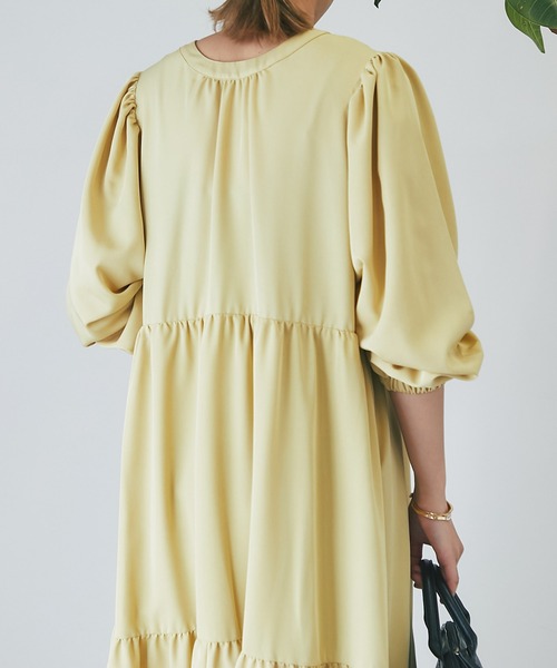 un dix cors（アンディコール）の「前後2WAYティアードワンピース（ワンピース・レディース・ブラック/イエロー・FREE）」の11枚目の写真