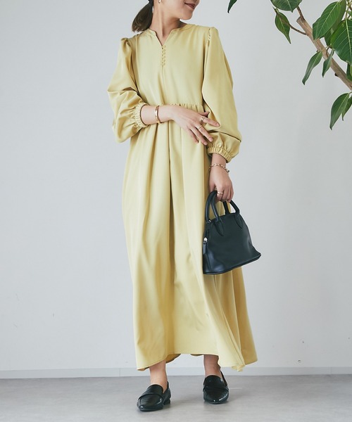 un dix cors（アンディコール）の「前後2WAYティアードワンピース（ワンピース・レディース・ブラック/イエロー・FREE）」の8枚目の写真