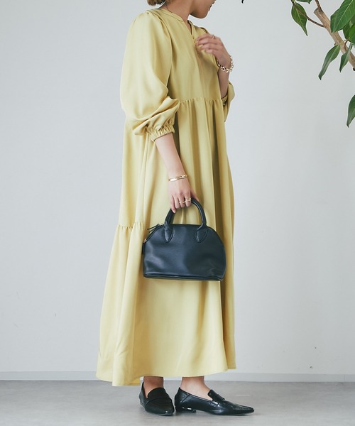 un dix cors（アンディコール）の「前後2WAYティアードワンピース（ワンピース・レディース・ブラック/イエロー・FREE）」の5枚目の写真