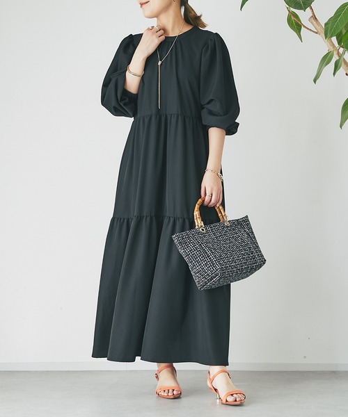 un dix cors（アンディコール）の「前後2WAYティアードワンピース（ワンピース・レディース・ブラック/イエロー・FREE）」の21枚目の写真