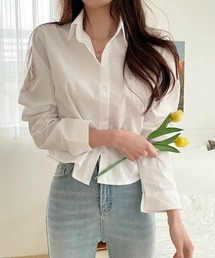 HALEY PESCA/クロップドカラーシャツ