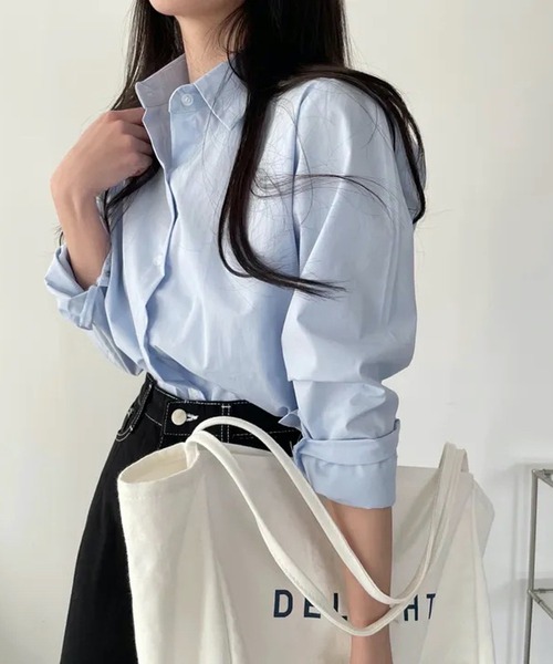 HALEY PESCA(ヘーリーペスカ)の「HALEY PESCA/クロップドカラーシャツ(シャツ/ブラウス・レディース・ネイビー/イエロー/グリーン/ホワイト/ブルー・MEDIUM/LARGE/SMALL)」の11枚目の写真