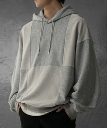 MinoriTY | 【MinoriTY】裏毛ブロッキングオーバーサイズパーカー ビッグシルエット プルオーバー メンズ ルーズフィット 秋服(パーカー)