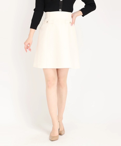 美スタイル ストロベリーフィールズの白スカート STRAWBERRY-FIELDS（ストロベリーフィールズ）の「スカート（スカート