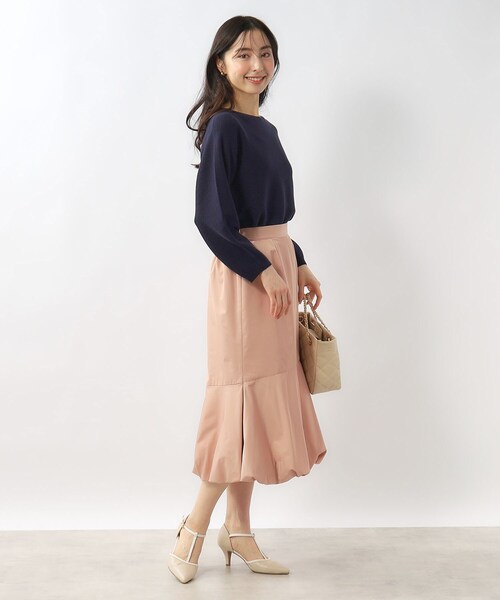 index（インデックス）の「◆≪XS-LLsize≫ 5color ボートネックニット/オーガニックコットン【UV/洗濯機洗い可】（ニット/セーター・レディース・オレンジ系/ライトイエロー系/ホワイト系3/ナチュラル/ネイビー・40/34/36/42/38）」の21枚目の写真