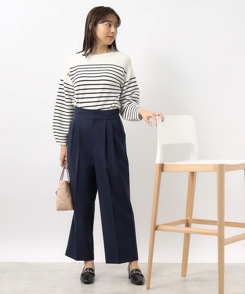 index（インデックス）の「◆≪XS-LLsize≫ 5color ボートネックニット/オーガニックコットン【UV/洗濯機洗い可】（ニット/セーター・レディース・オレンジ系/ライトイエロー系/ホワイト系3/ナチュラル/ネイビー・40/34/36/42/38）」の12枚目の写真