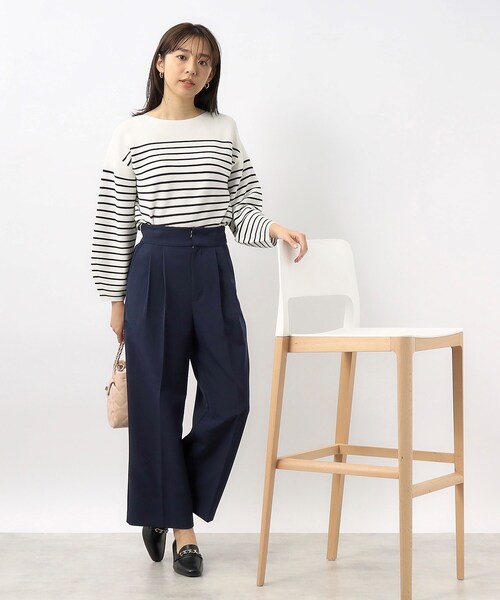 index（インデックス）の「◆≪XS-LLsize≫ 5color ボートネックニット/オーガニックコットン【UV/洗濯機洗い可】（ニット/セーター・レディース・オレンジ系/ライトイエロー系/ホワイト系3/ナチュラル/ネイビー・40/34/36/42/38）」の13枚目の写真