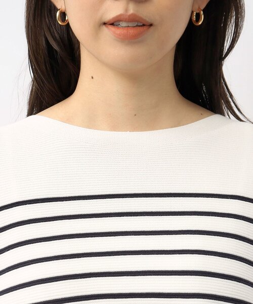 index（インデックス）の「◆≪XS-LLsize≫ 5color ボートネックニット/オーガニックコットン【UV/洗濯機洗い可】（ニット/セーター・レディース・オレンジ系/ライトイエロー系/ホワイト系3/ナチュラル/ネイビー・40/34/36/42/38）」の8枚目の写真