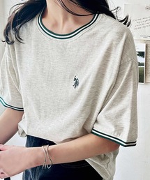 U.S. POLO ASSN. | GeeRA別注【U.S. POLO ASSN.】ワンポイント刺繍オーバーサイズライン配色Ｔシャツ(Tシャツ/カットソー)