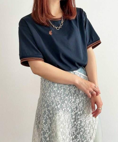 tシャツ 「U.S. POLO ASSN.」配色デザインリブロンT レディース U.S. POLO ASSN. tシャツ 「U.S. ASSN.」配色デザインリブロンT