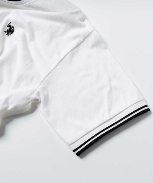 U.S. POLO ASSN.(ユーエスポロアッスン)の「GeeRA別注【U.S. POLO ASSN.】ワンポイント刺繍オーバーサイズライン配色Tシャツ(Tシャツ/カットソー・レディース・モカ/オフホワイト/ブラック/その他/オートミール/ネイビー・LARGE/X-LARGE/MEDIUM)」の13枚目の写真