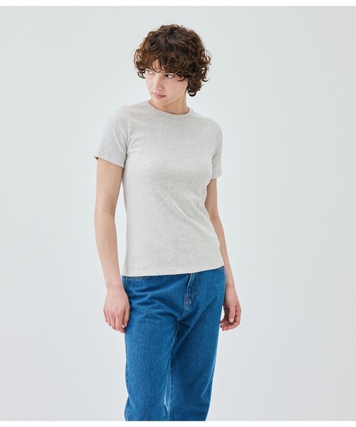 PETIT BATEAU(プチバトー)の「クルーネック半袖Tシャツ(Tシャツ/カットソー・レディース・ピンク/ブルー/グリーン/グレー・LARGE/MEDIUM/X-SMALL/XX-SMALL/SMALL)」の5枚目の写真